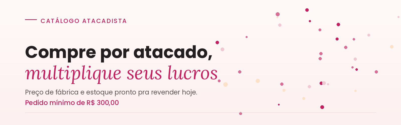 Compre por atacado, multiplique seus lucros